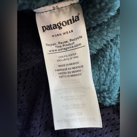 Patagonia Re-Tool Snap- T Fleece Sz S green and blue - Picture 7 of 10
